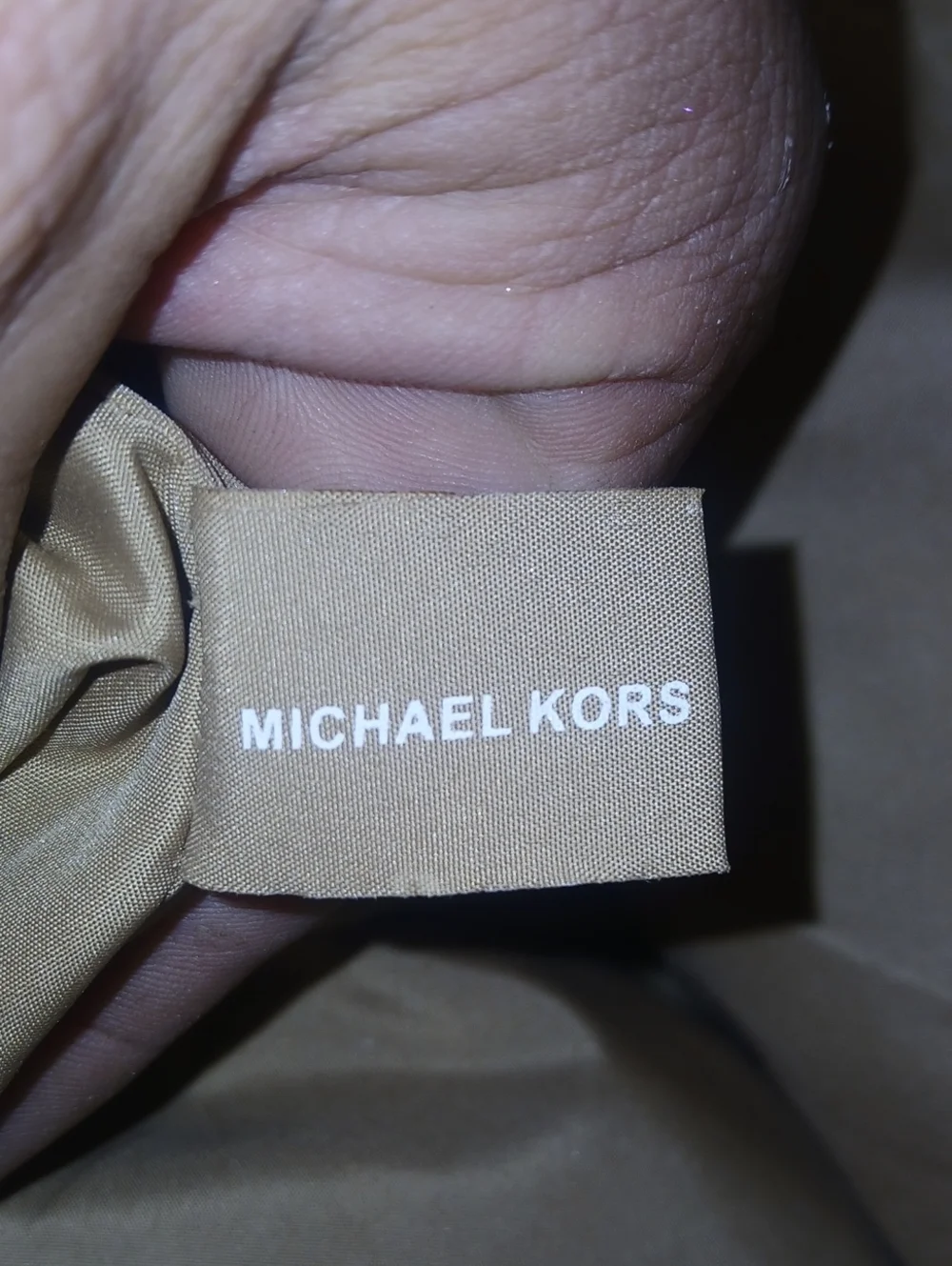Michael Kors Metallic Gold Zebra-Pattern Tote Large  VG+